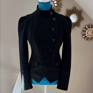BEBE Black Military Wool Women's Jacket